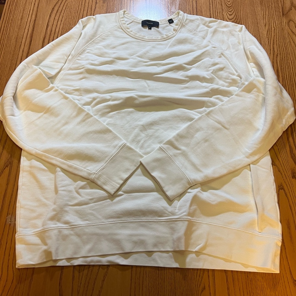 VINCE White XL Sweatshirt
